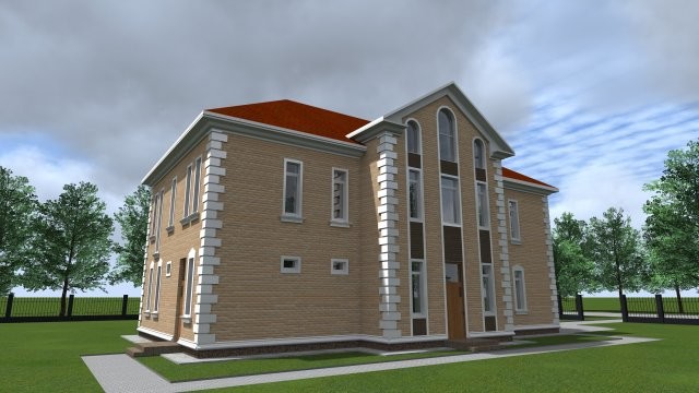 Кирпичный индивидуальный жилой дом [001.14]