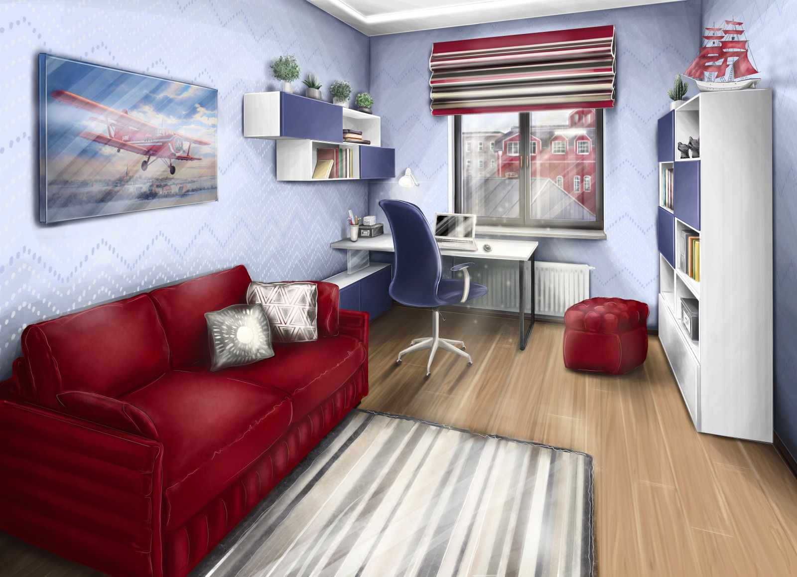 первоначальное цветовое решение детской