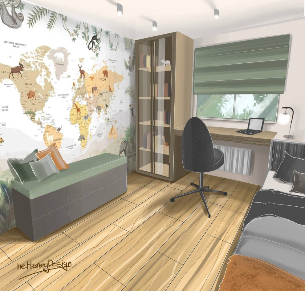 Обложка проекта: Детская комната с обоями на заказ