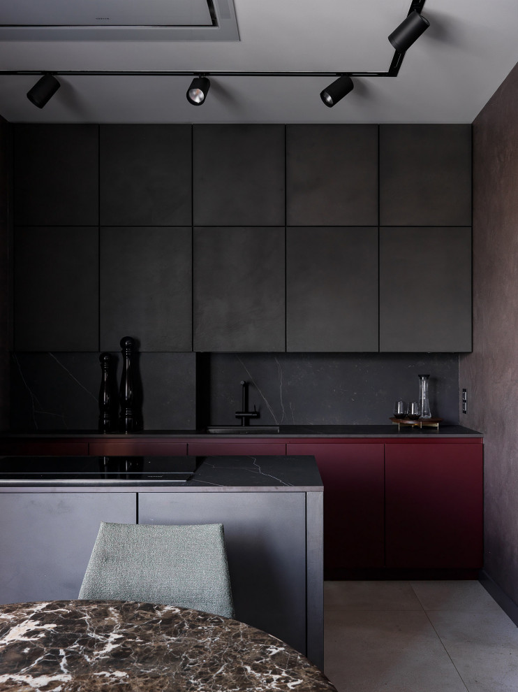 Apartment with grey shades in Saint-Petersburg