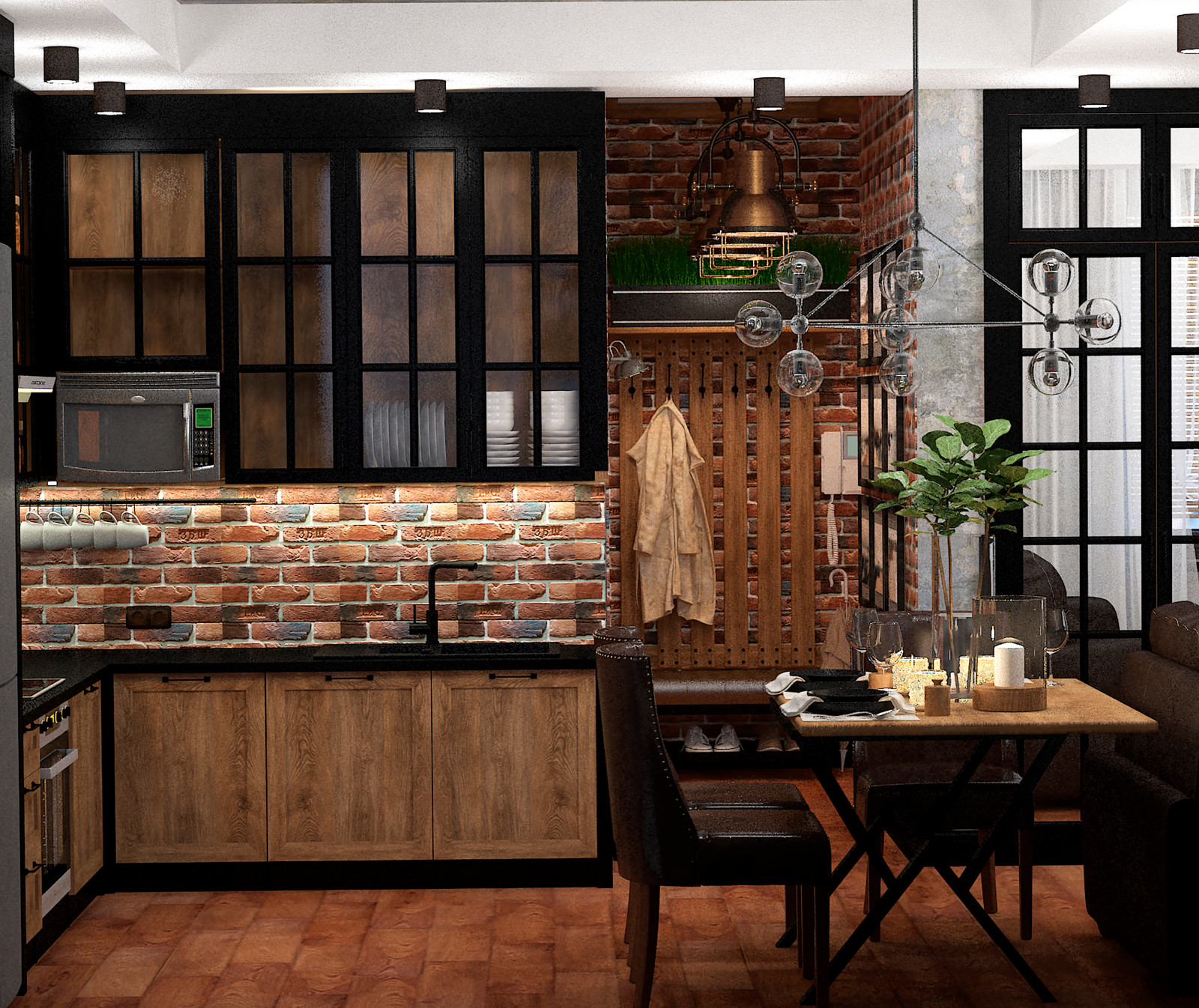 Малогабаритная квартира в стиле лофт