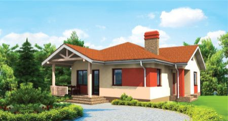 Обложка проекта: Проект одноэтажного дома 92м2 в г. Воронеж