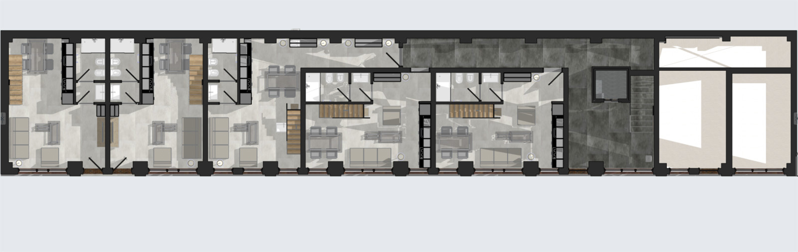 Il progetto di affitto a breve termine di un appartamento commerciale di lusso.