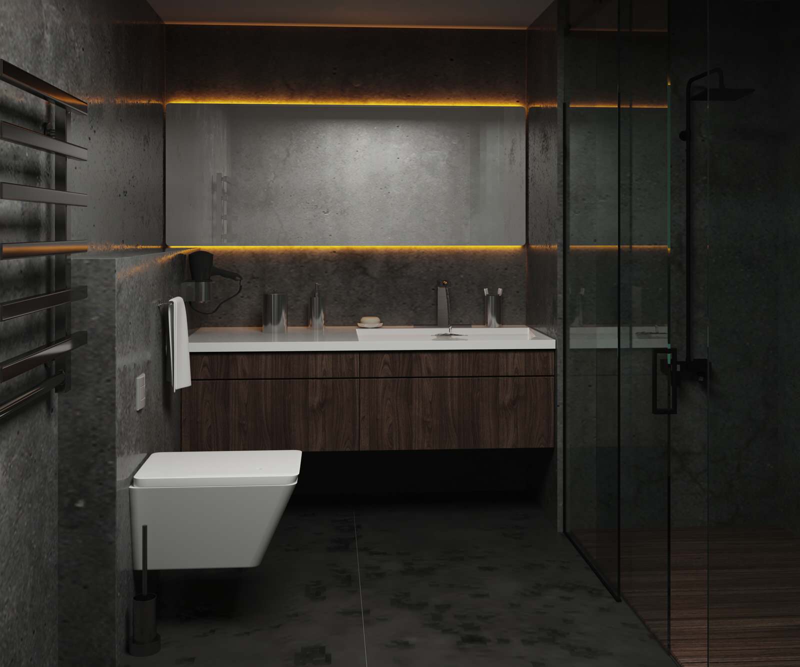 Обложка проекта: 3д визуализация ванной комнаты