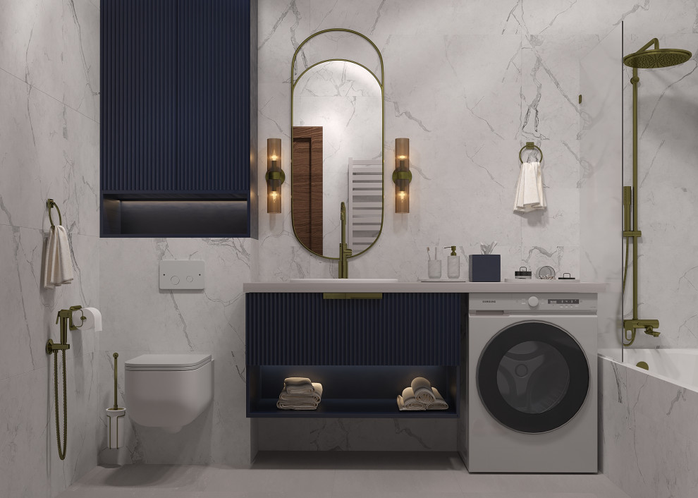 Обложка проекта: Санузел в современном стиле