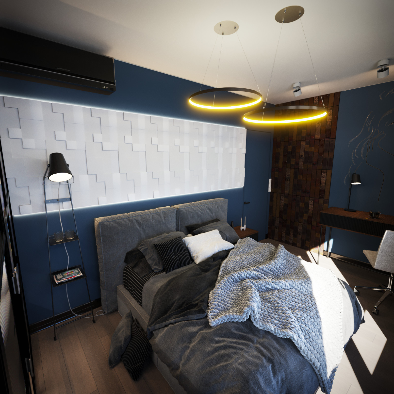 Необычная квартира с цветными радиаторами