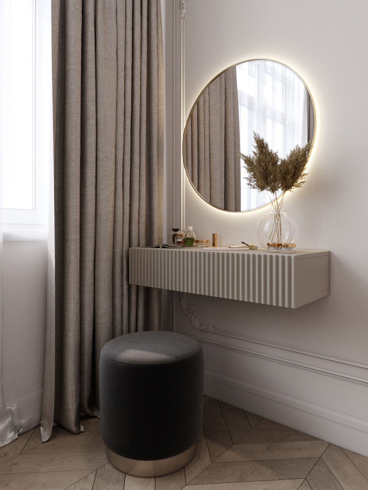 Квартира 100м.кв. в светло-зеленых оттенках оттенках