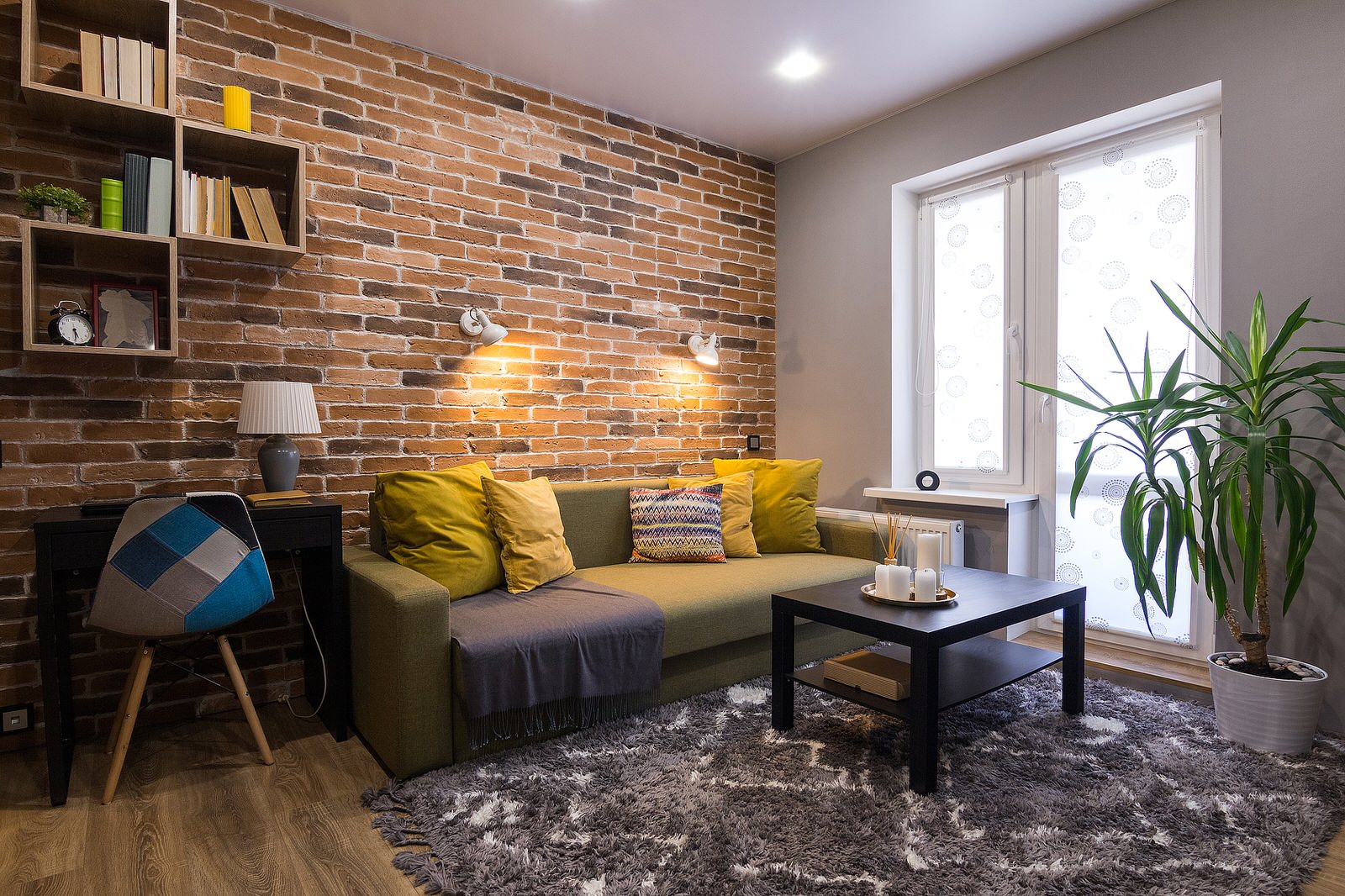 Реализованный интерьер однокомнатной квартиры