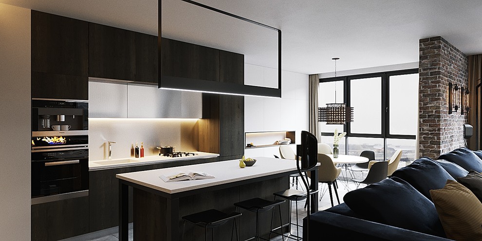 Обложка проекта: 2х комнатная квартира в современном стиле