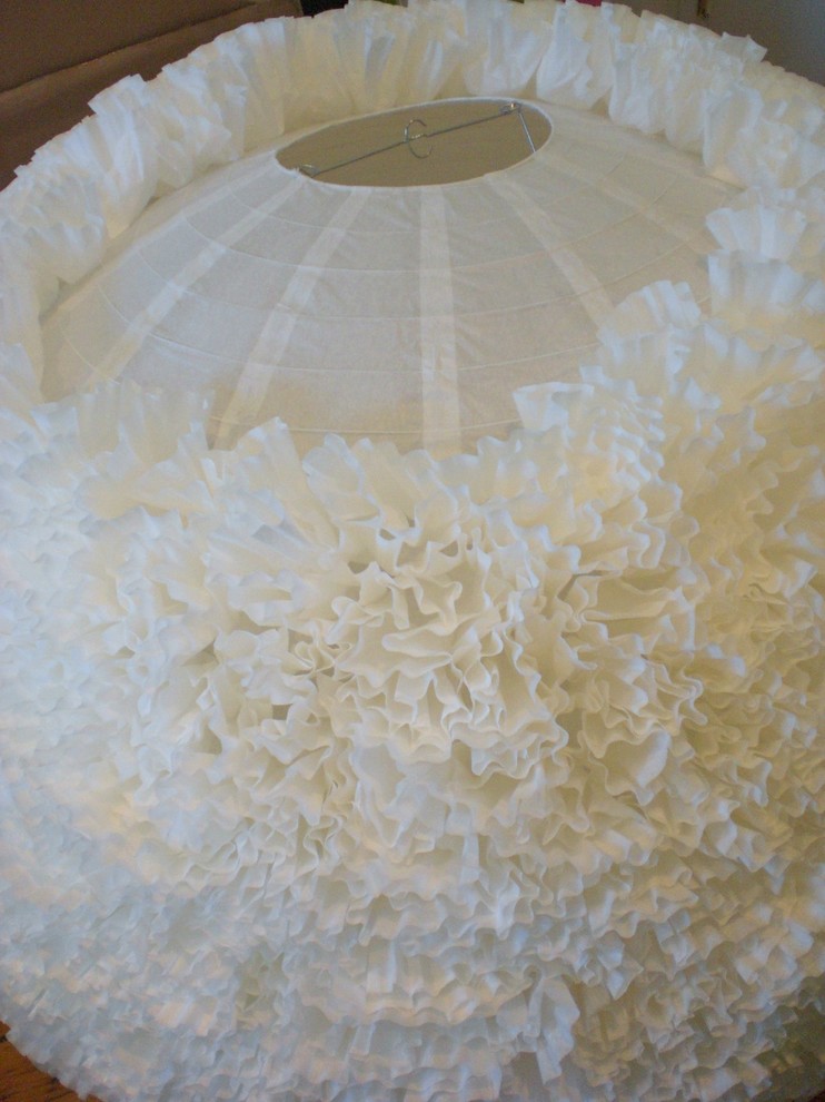 DIY: Абажур для люстры из кофейных фильтров своими руками