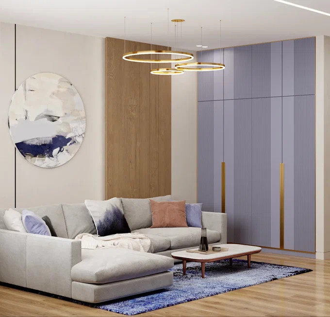 Яркий дизайн квартиры для пары в возрасте с элементами классики