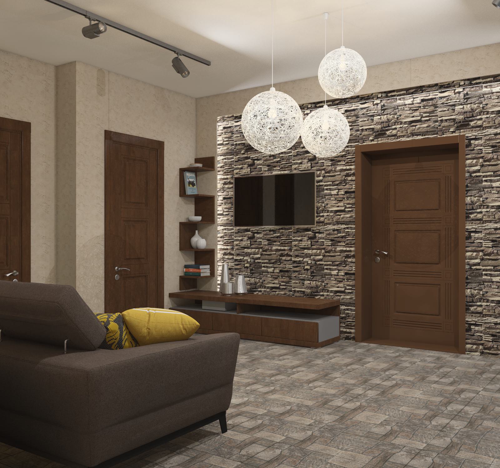 Хай тек в санузлах с плиткой Атем и экостиль с 3 Д панелью в спальне