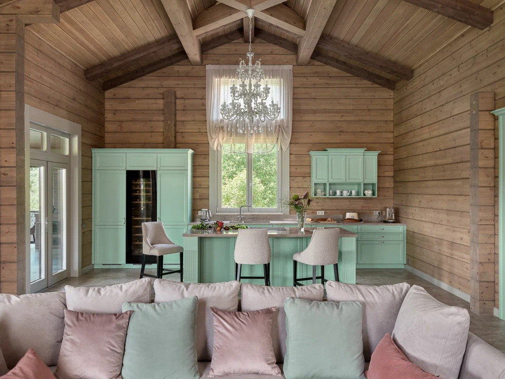 Дом из клееного бруса в стиле шале