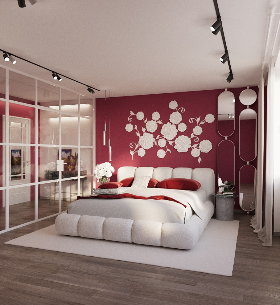 Обложка проекта: Панно Пионы в спальне