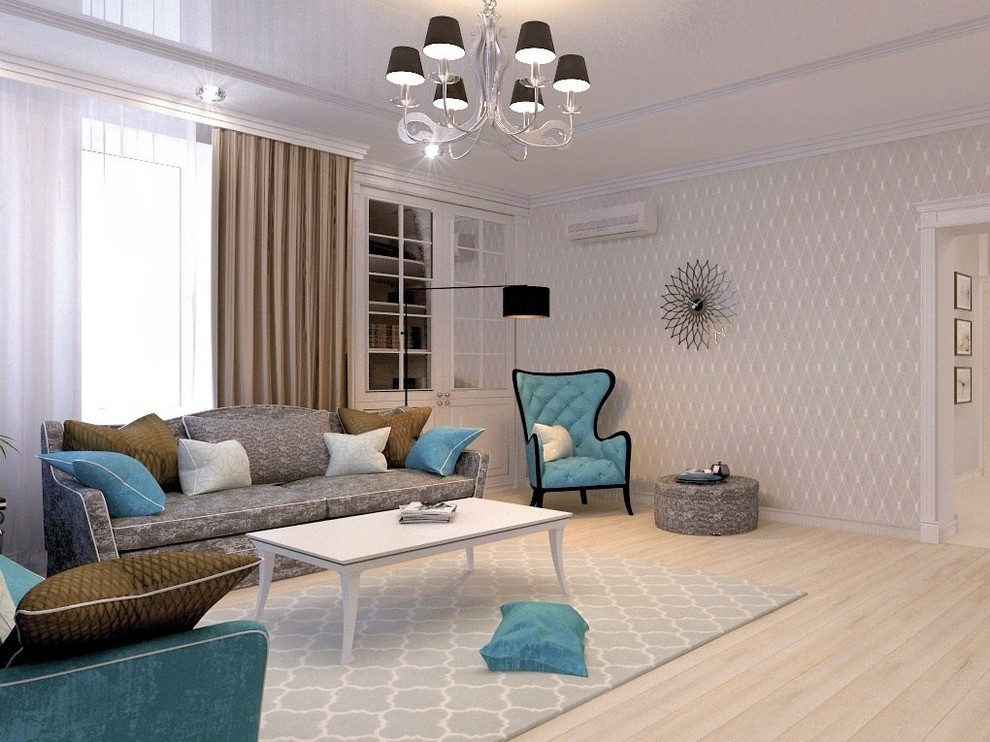 Дизайн интерьера 3к.кв. в ЖК Янтарный город (160 кв. м)