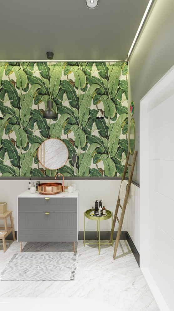 Дизайн и визуализация уборной комнаты. Beverly Hills with some exotic.