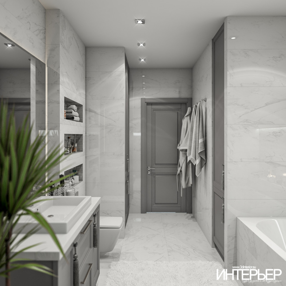 Дизайн-проект ванной комнаты в квартире г.Кисловодск