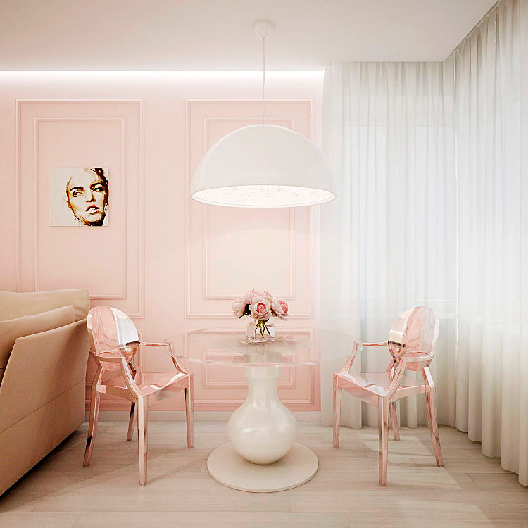 Дизайн проект квартиры для молодой девушки, г. Москва