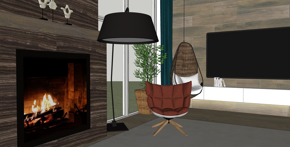 Современный дом с камином в Кольцово