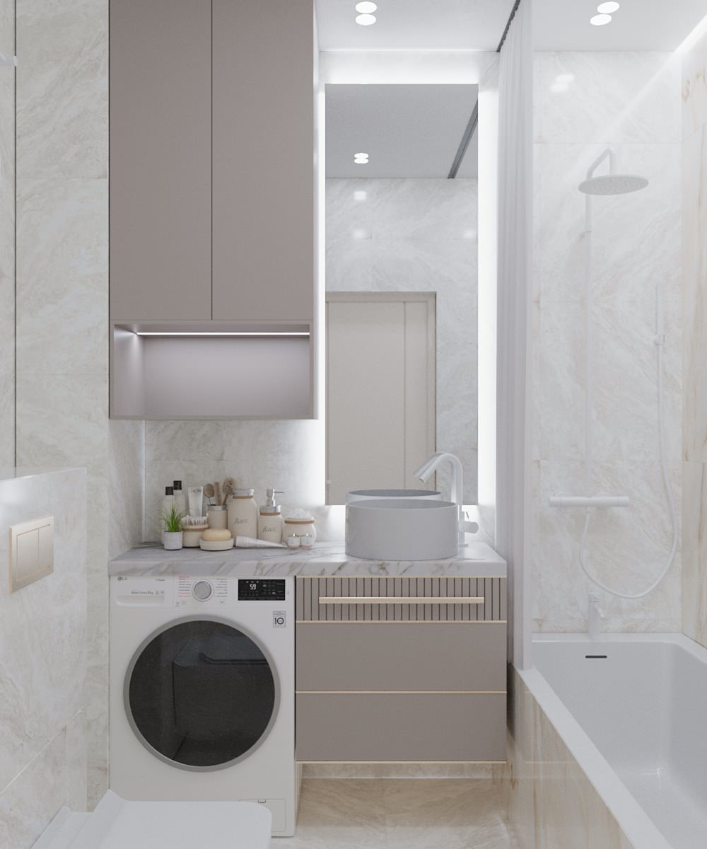 Обложка проекта: Дизайн маленького санузла