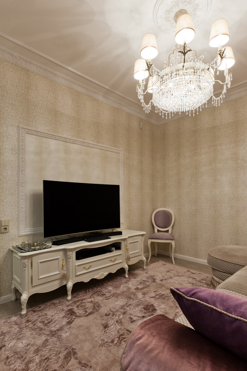 Ар-деко и лавандовое настроение на 130 кв.м.