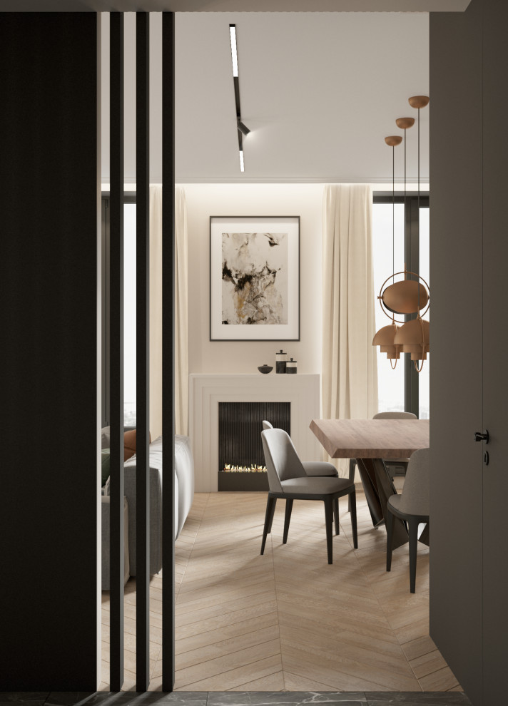 Современная кухня-гостиная