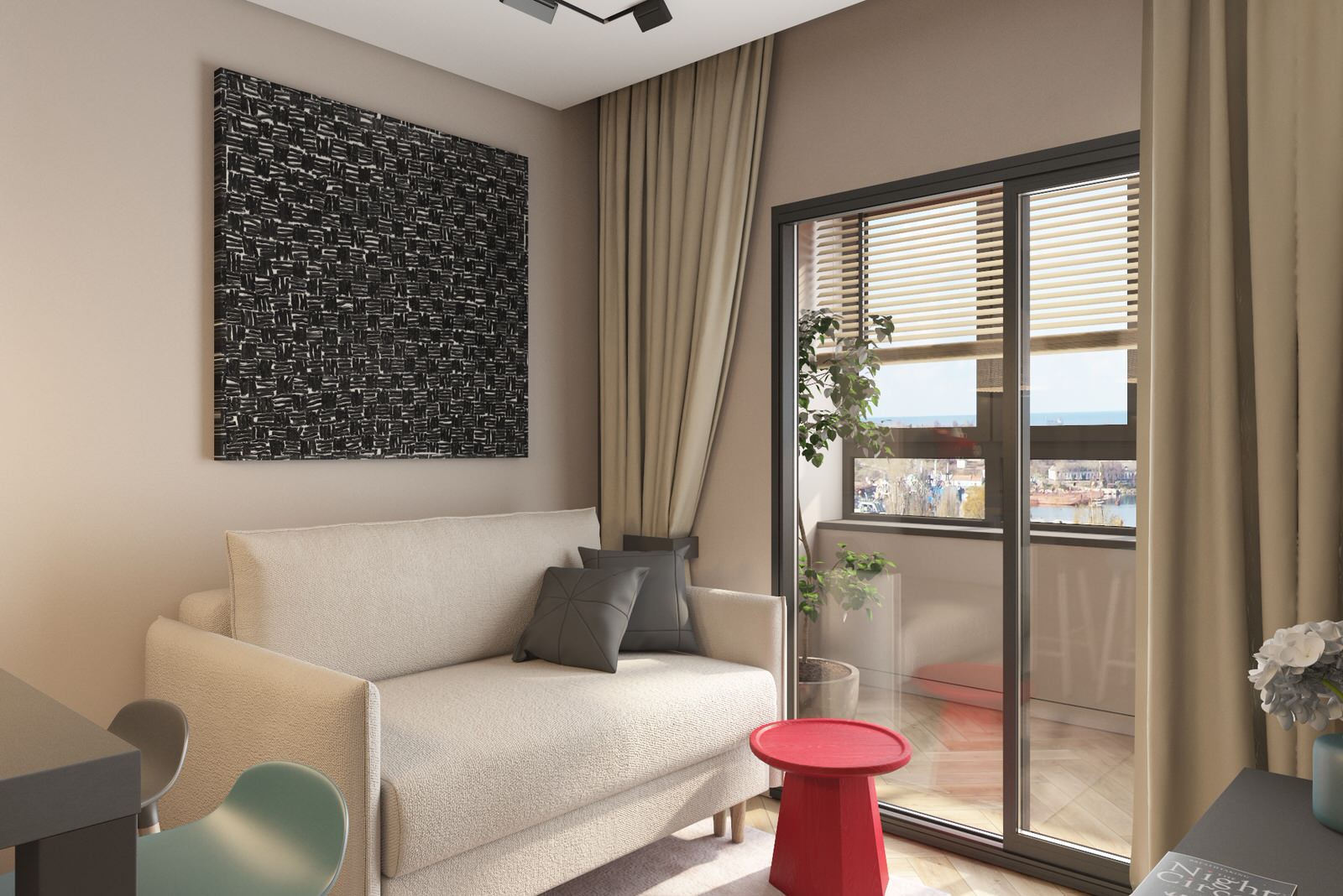 Обложка проекта: Дизайн - проект однокомнатной квартиры