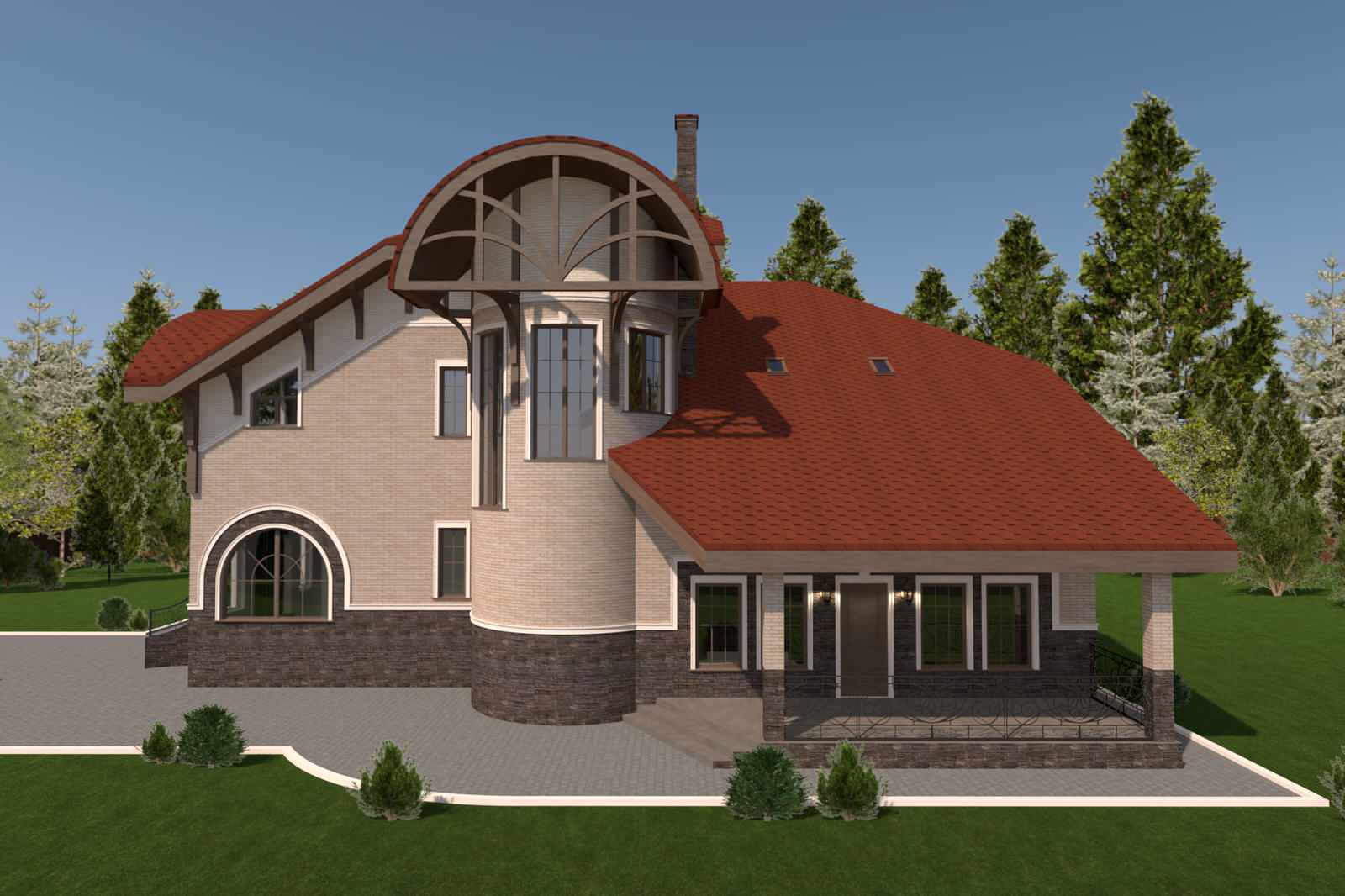 Дизайн фасада дома, Ленинградская область