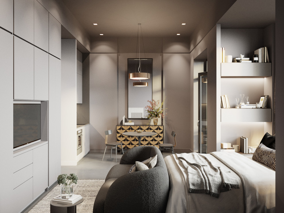 Обложка проекта: Стильная квартира-студия для сдачи в аренду. ЖК "SYDNEY CITY"