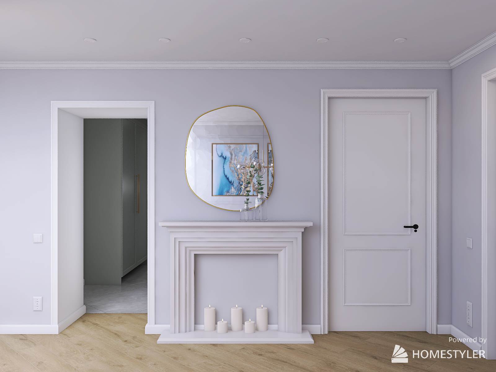 столовая- гостиная в современном стиле с элементами ар-деко