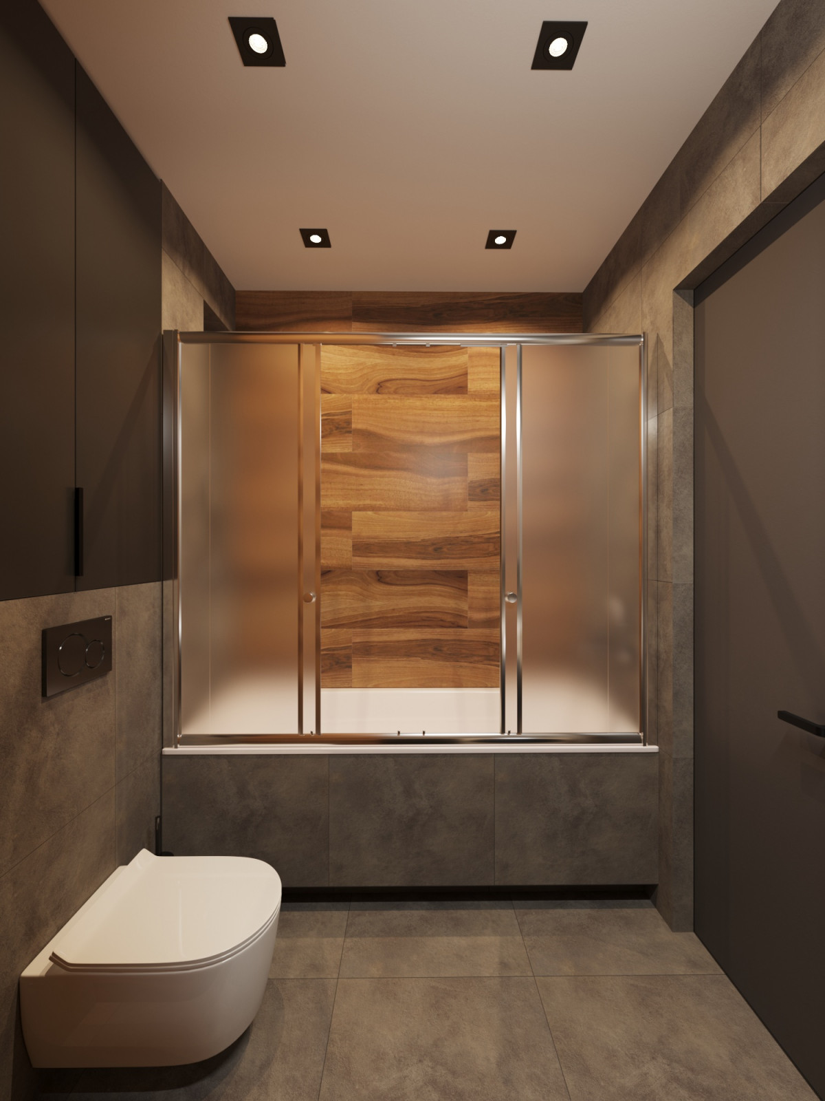 Дизайн проект квартиры в Москве в темных тонах