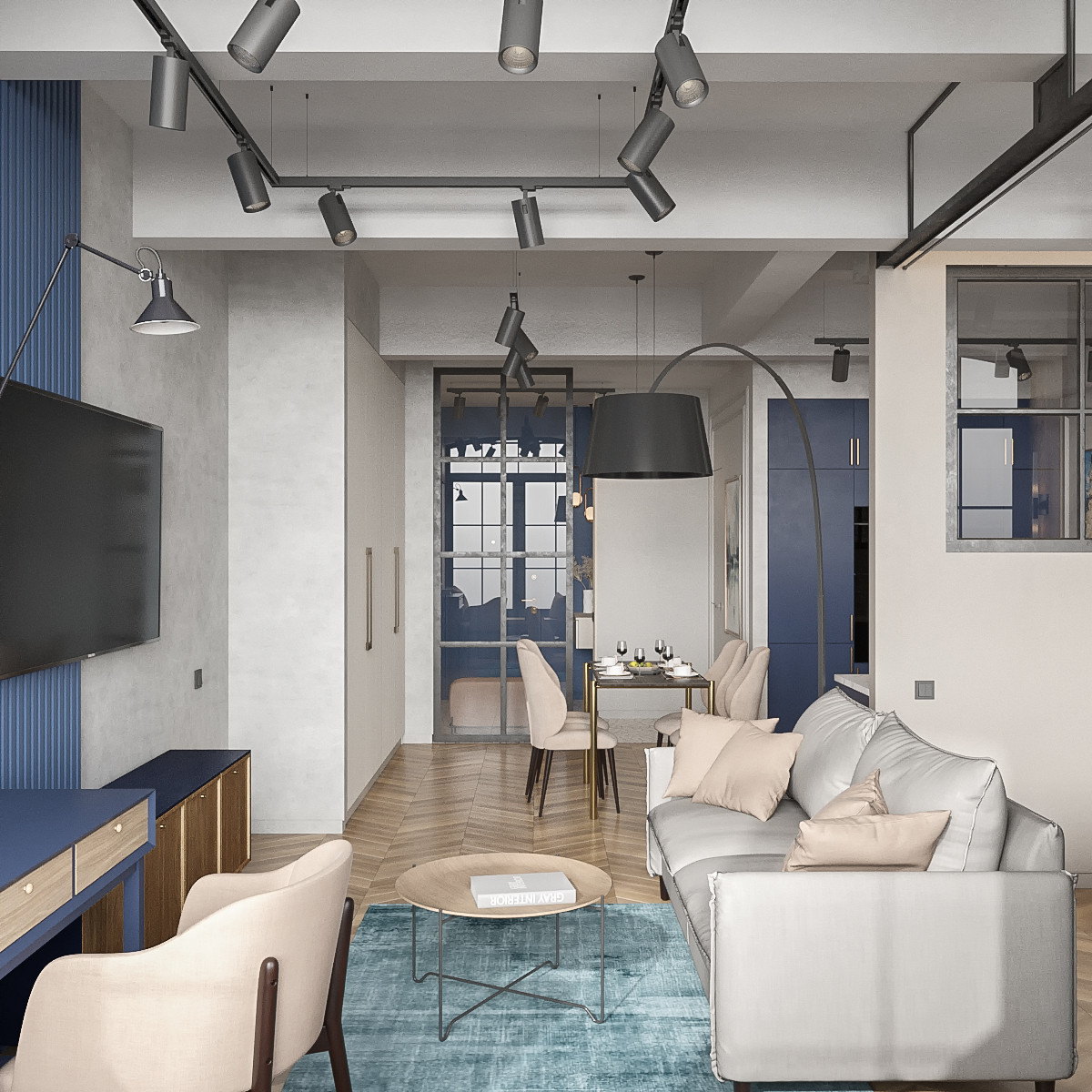 Квартира 57 м2 ЖК "Красная стрела". Лофт