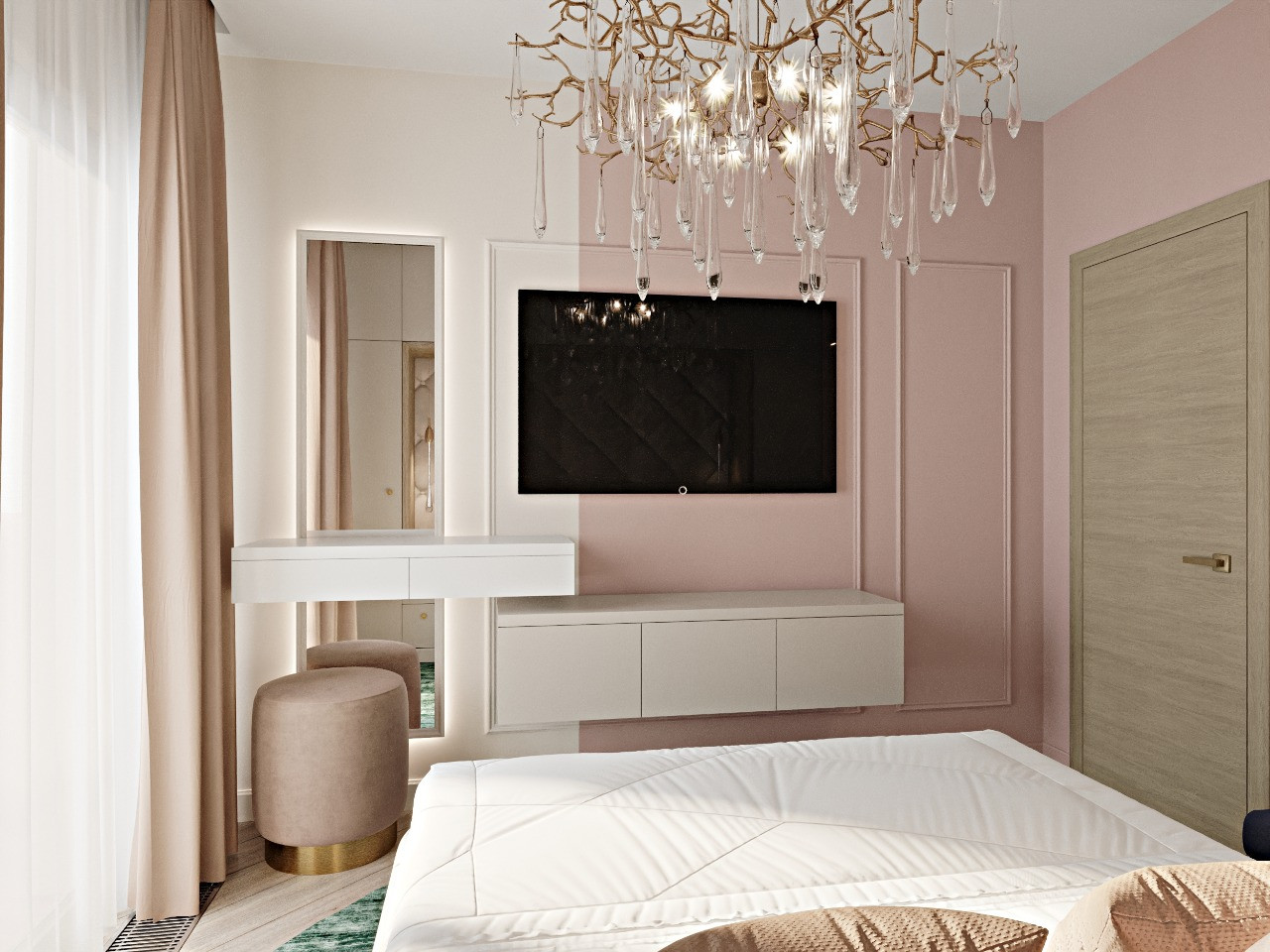 Лаконичная квартира в неоклассическом стиле.