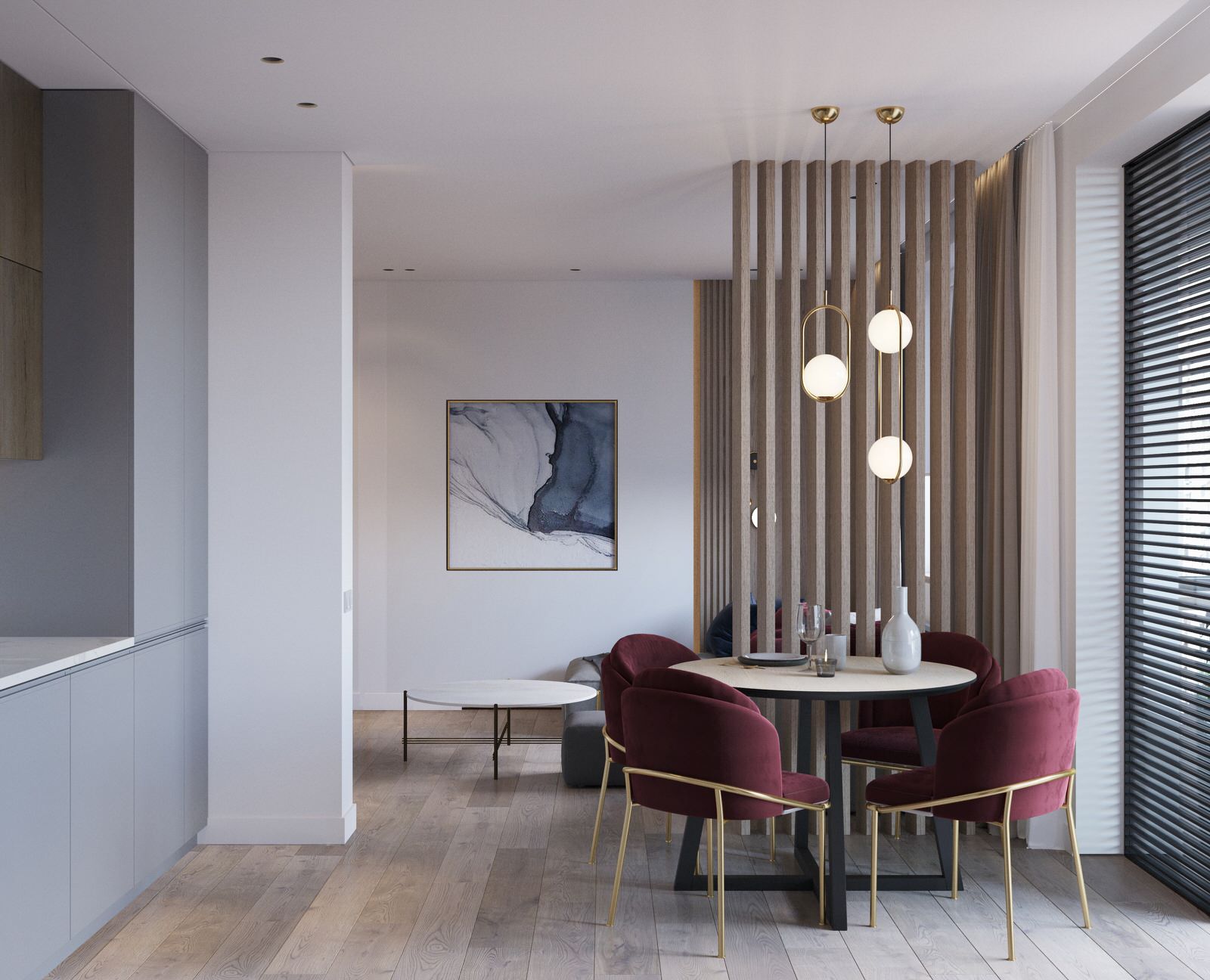 Дизайн трёхкомнатной квартиры  97 м2