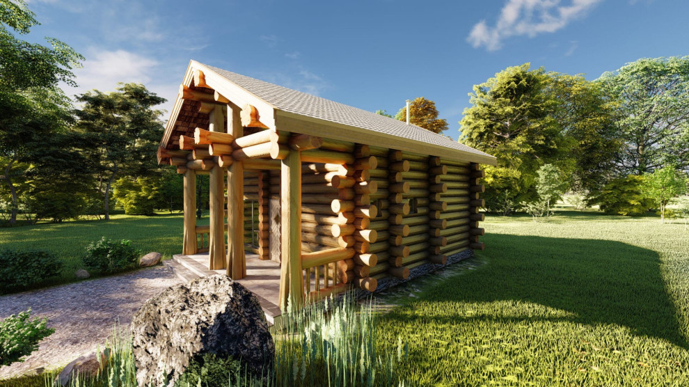 Баня по технологии Post and Beam