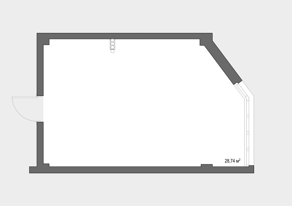 Студия, 29 м2. Г. Сочи, ул. Известинская. 2019г.