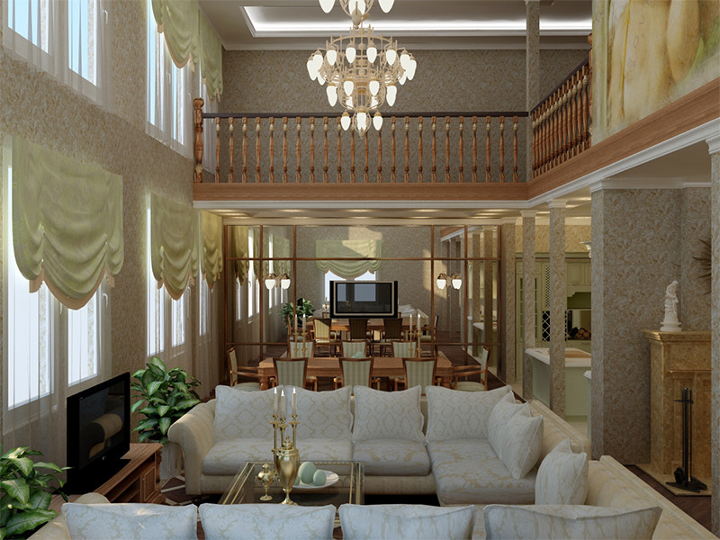 Эскизный проект гостиной в коттеджном поселке Колосково