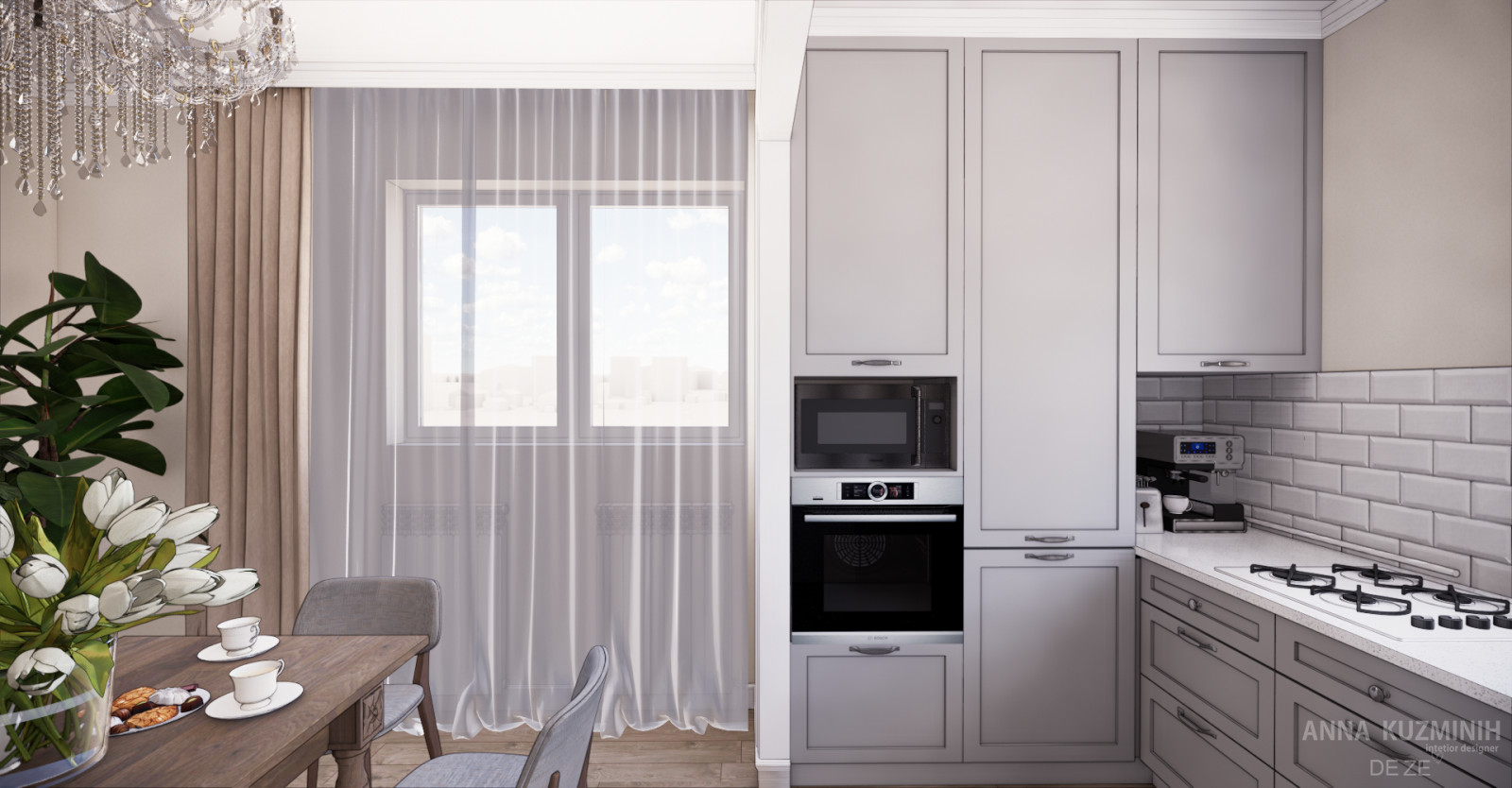 Частный дом. Кухня-столовая