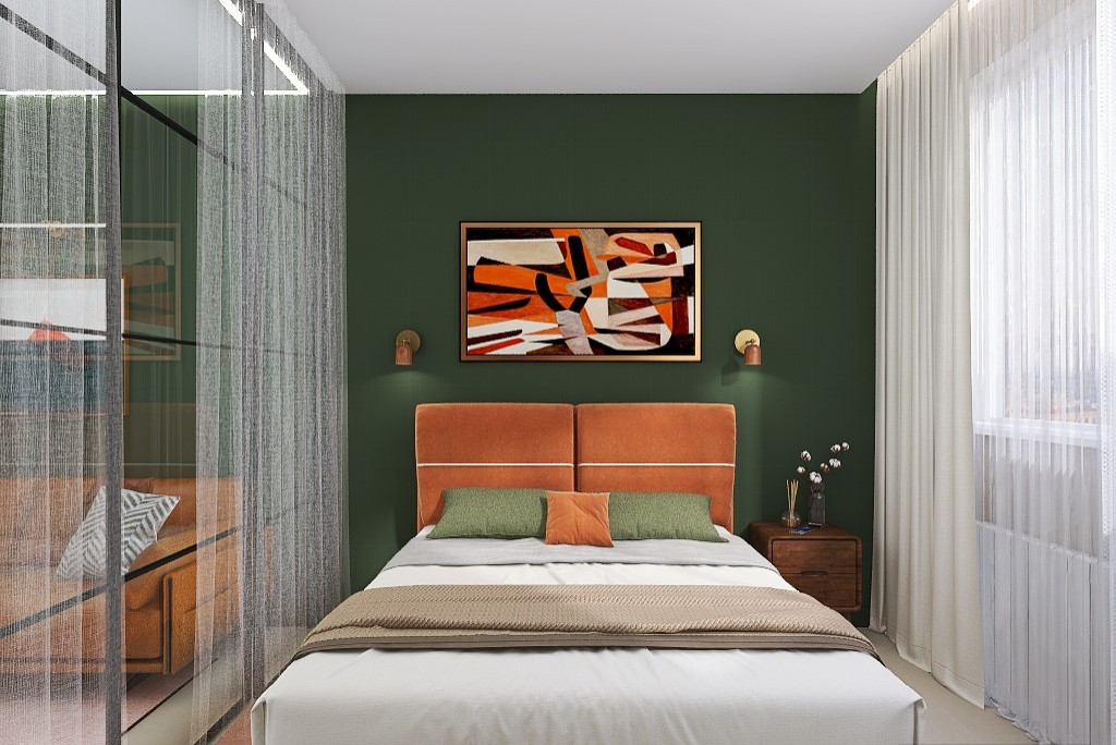 Однокомнатная квартира в стиле Midchentury