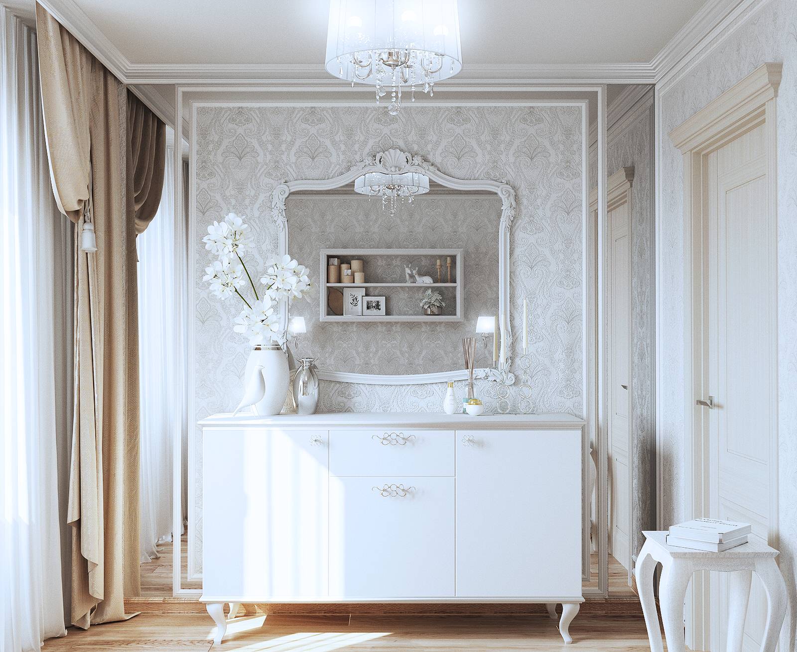 Обложка проекта: Трехкомнатная квартира в белом цвете