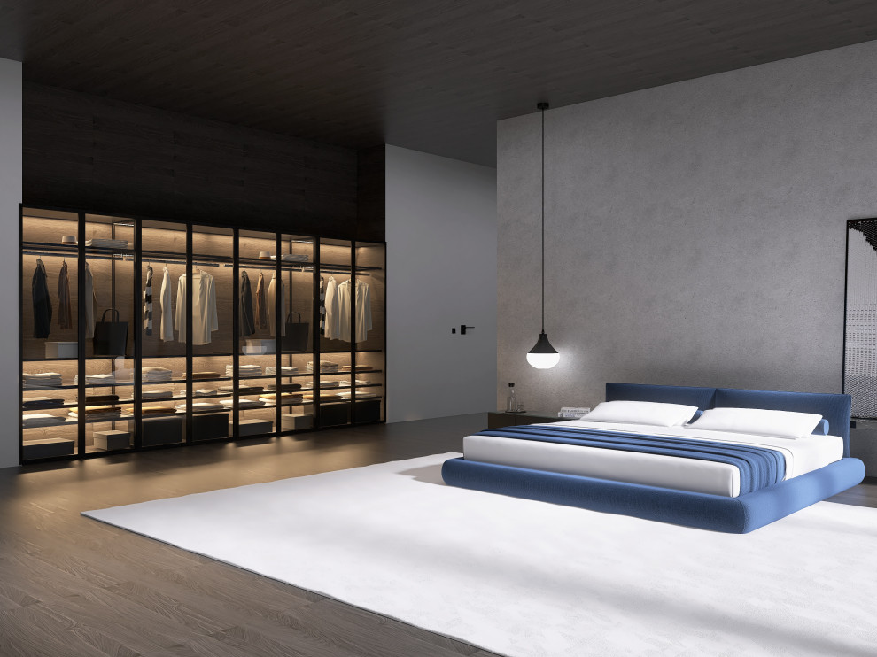 Спальня с атмосферой спокойствия  интерьер мастер блока спальни с ванной