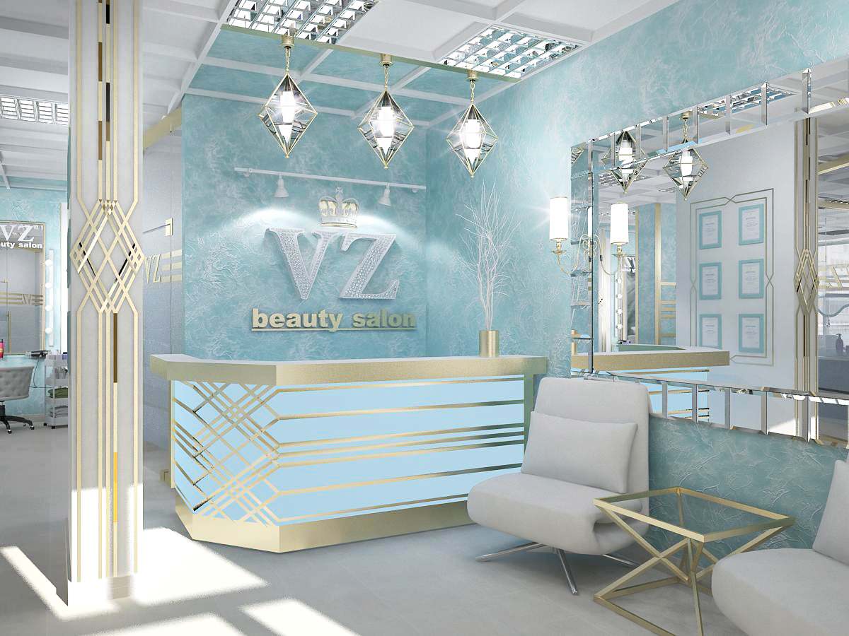 Интерьер салона красоты 300 м.кв.