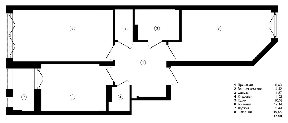 Houzz Украина: Лофт с полицейским зеркалом для танцовщицы