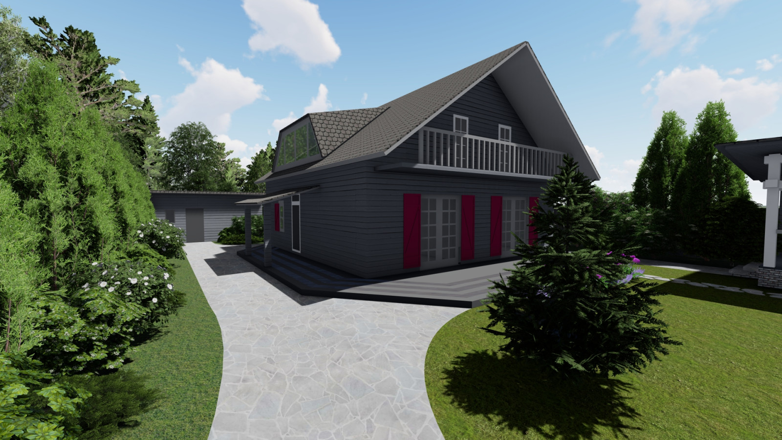 Обложка проекта: Частный сад, п. Рощино