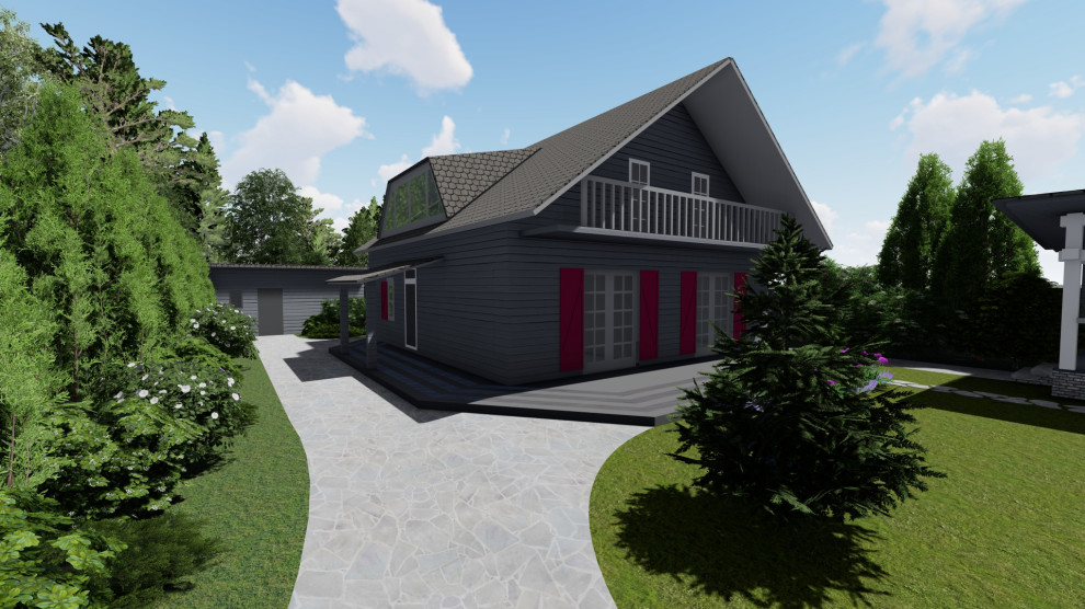 Обложка проекта: Частный сад, п. Рощино