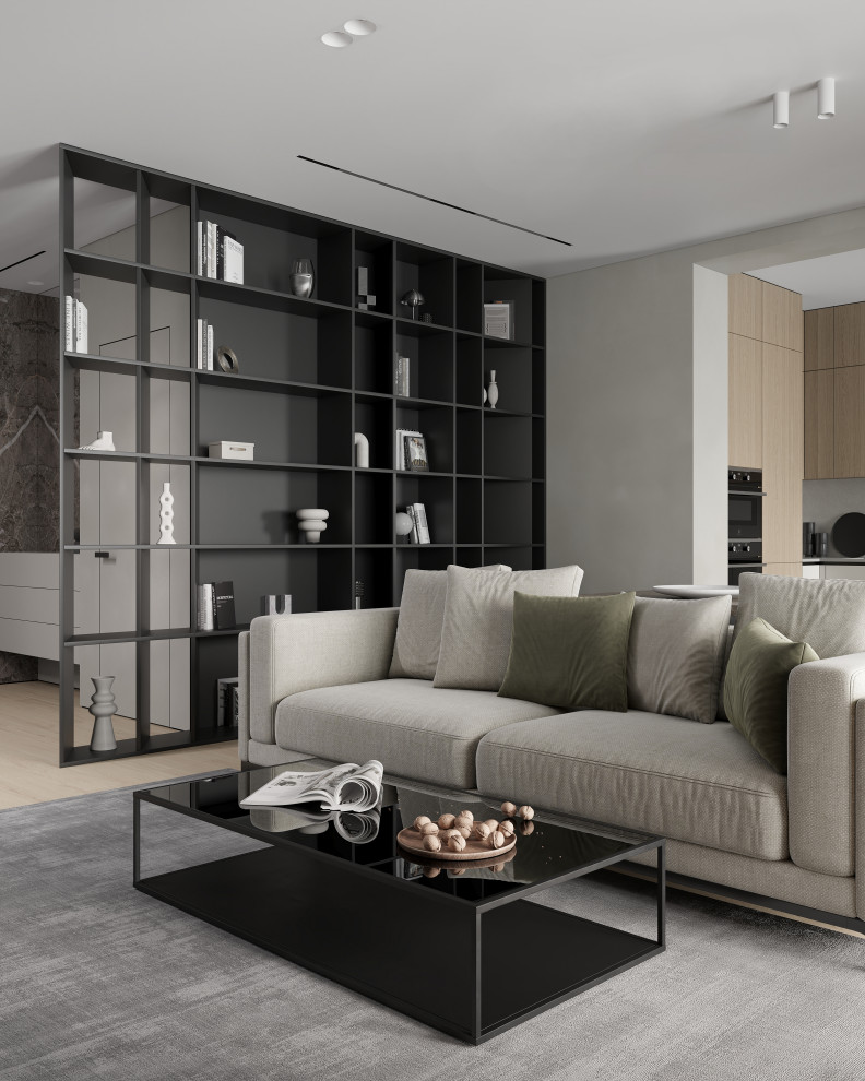 ЖК «Зенит», современный интерьер квартиры, построенный на контрастах