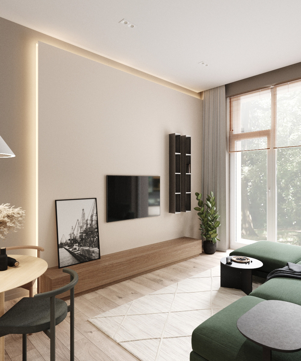 Квартал «На Декабристов», кухня-гостиная