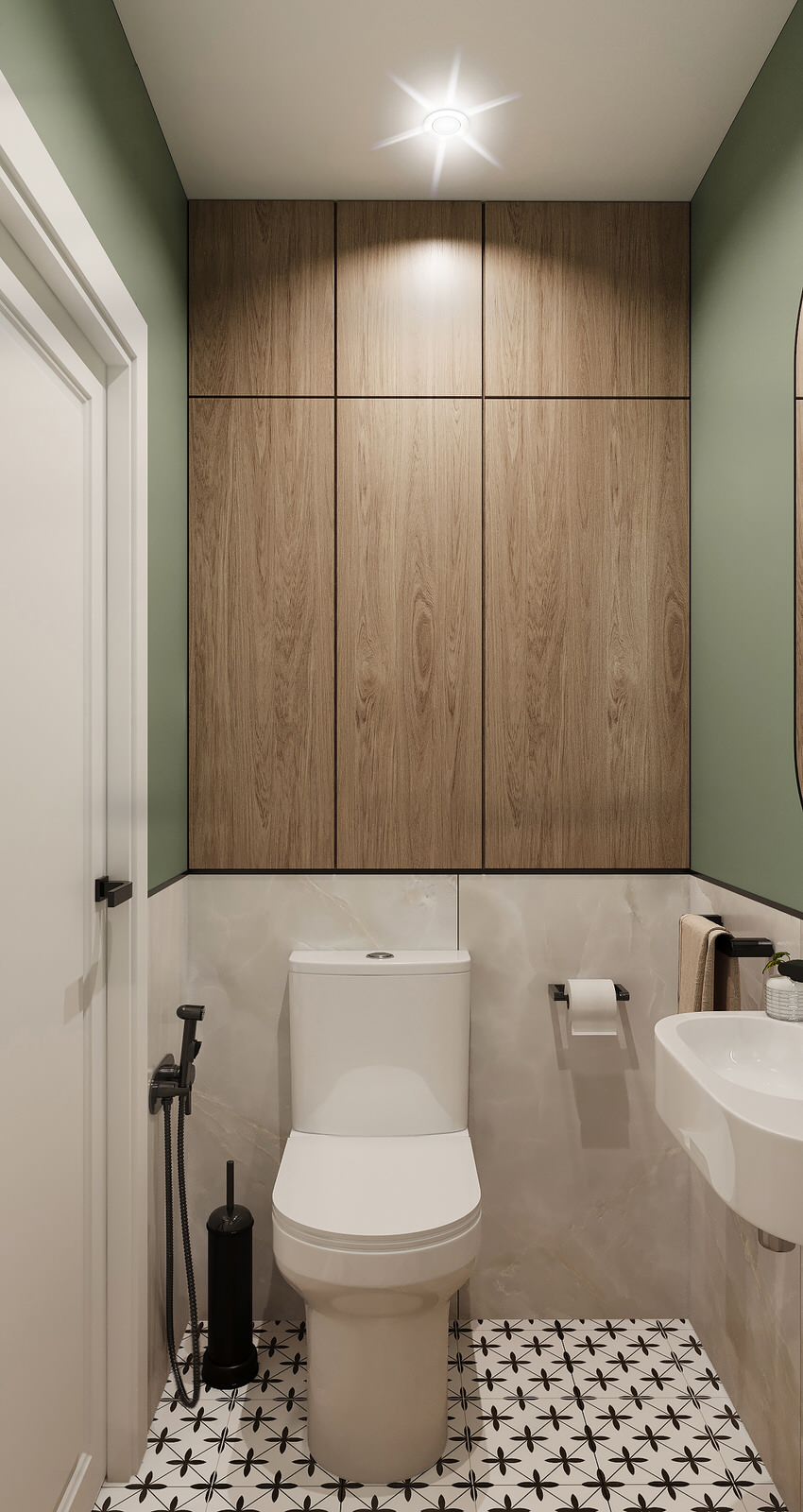 Квартира в оттенках зеленого