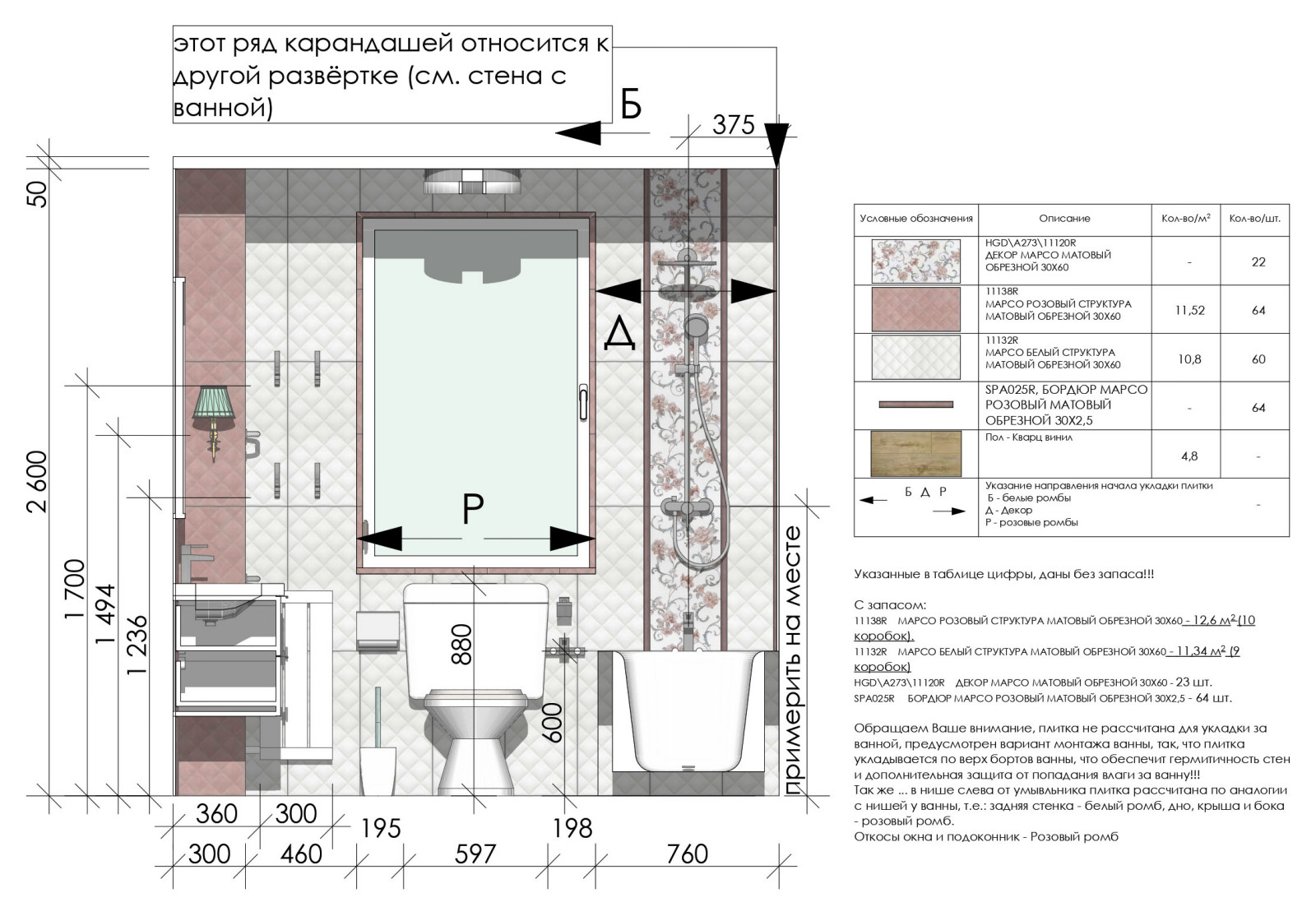 Развертка санузла