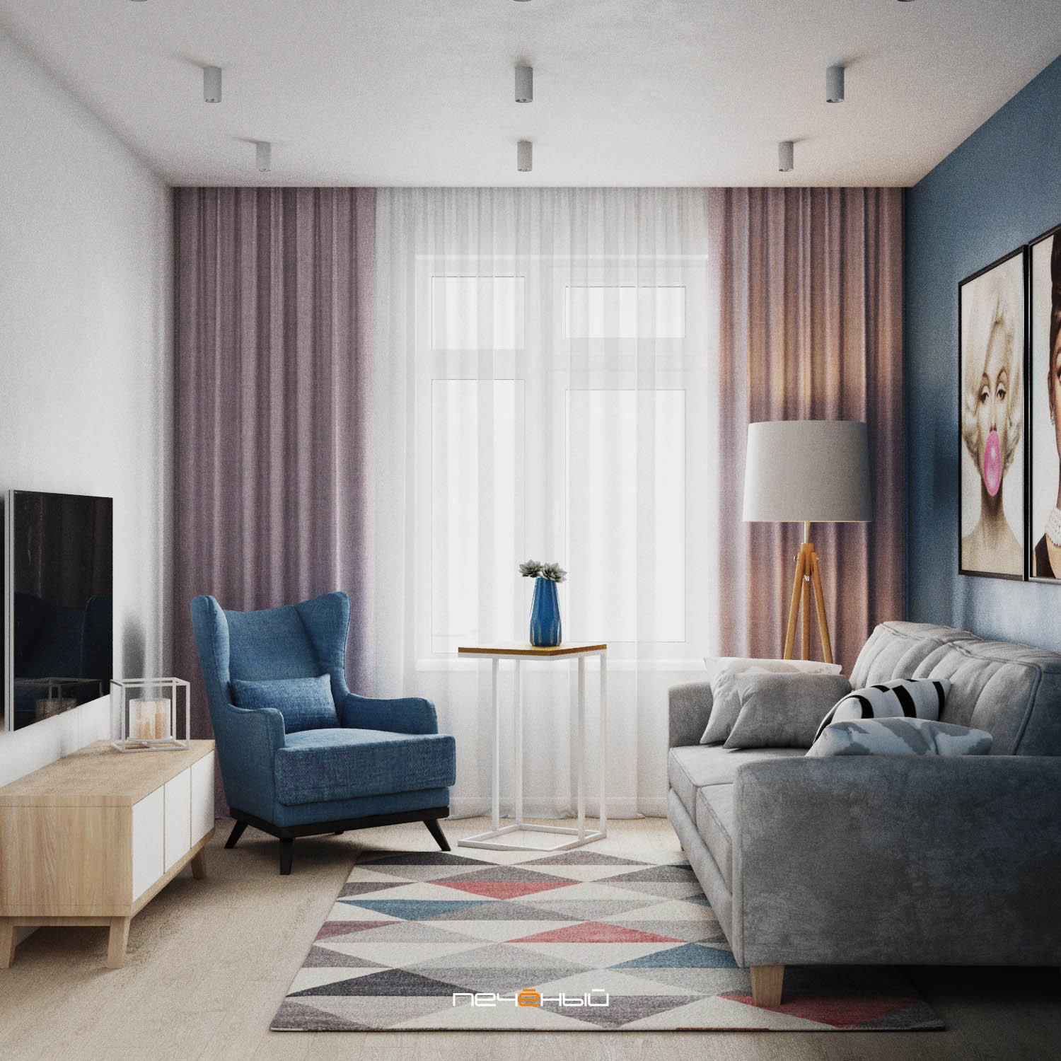 Индивидуальный интерьер в современном стиле